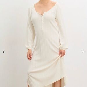 The HATCH long sleeve pointelle nightgown size 1 ivory